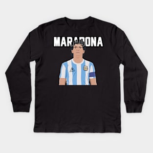 Maradona Art Kids Long Sleeve T-Shirt